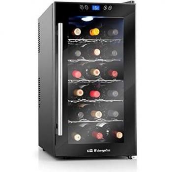Vinoteca Independiente Orbegozo VT1860 con Capacidad para 18 Botellas, Display Digital y Panel de Control Táctil