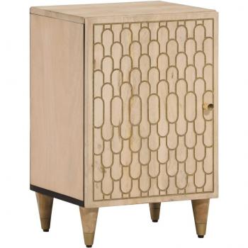 Mueble de baño de madera maciza de mango 38x33x58 cm Vidaxl Marrón