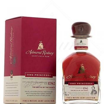 Admiral Rodney HMS PRINCESSA Fine & Mature Saint Lucia Rum 40% - 700 ml in Giftbox
