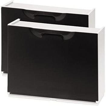 Pack de 2 zapateros en polipropileno color negro