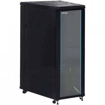 Armario Rack 19 Phasak Pro 42U 600x1000 - Desmontado, puerta de vidrio templado, ventilación, regleta y bandejas incluidas