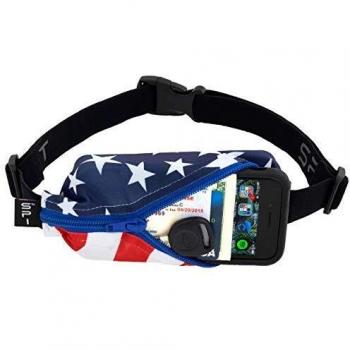 Spibelt Cinturón de Carrera sin rebotes para Corredores, Deportistas y aventureros 24 a través de 47 Bandera Americana especialidad