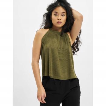Urban Classics Ladies Peached Rib Neckholder Tank Camiseta Deportiva de Tirantes, Verde (Olive 00176), 5XL para Mujer