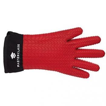 Guante de Horno de Silicona sin Costuras con Forro de Felpa - Rojo