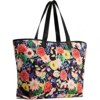 Bolso de Mano Mujer Desigual Eterea Negro Namibia con Detalles Contraste y Bolsa Extraíble