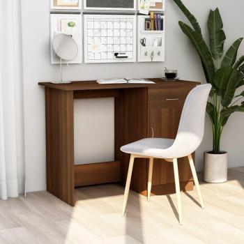 Escritorio de Madera Contrachapada Marrón Roble 100x50x76 cm