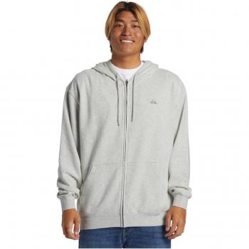 Sudadera de hombre Quiksilver Salt Water gris claro con capucha, talla S