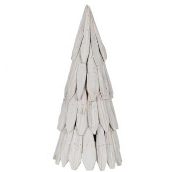 Árbol de Navidad Blanco Madera de Paulonia 28 x 28 x 62 cm