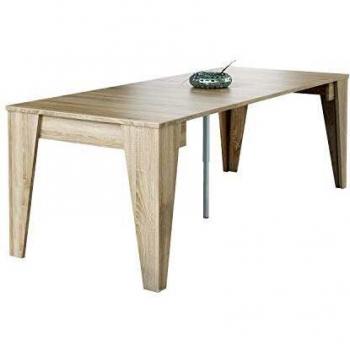 Skraut Home - Mesa Consola Extensible hasta 239 cm - Dimensiones Cerrada: 74 x 90 x 54 cm - Modelo TM - Material Resistente - Roble - Ideal para tu Comedor, Salón o Estudio
