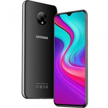 Teléfono Móvil Libres, DOOGEE X95 Android 10 Smartphone Libre, 4G Smartphone Barato Dual SIM, Pantalla 6,52 Pulgadas, 4350mAh Batería, Triple Cámara 13MP+5MP, 16GB ROM, 128GB SD, Face ID - Negro