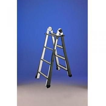 Escalera Telescópica MULTI-POSICIONES Mixta acero aluminio 16 peldaños