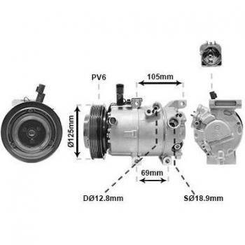 Compresor de aire acondicionado VAN WEZEL 8301K707