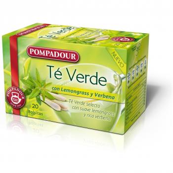 Pompadour Té Verde con Lemongrass y Verbena - 20 bolsitas