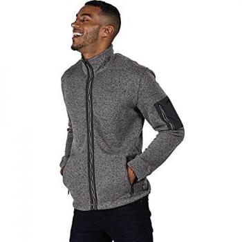 Regatta Garret-Forro Polar Efecto Punto, con Cremallera Integral Y Bolsillos Fleece, Hombre, Rock Grey/Seal Grey, L