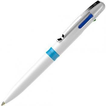 Schneider Bolígrafo 4 Colores Blanco Recargable Ecológico