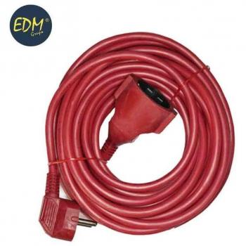 Extensión de cable 3x1,5mm Rojo 25m