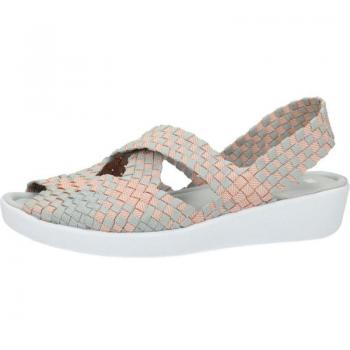 Sandalias de cuña DOCTOR CUTILLAS 13410 en color blanco con tiras elásticas y sujección con tira al tobillo para señora