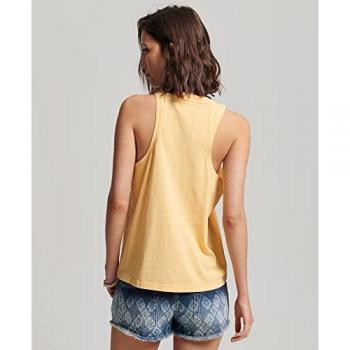 Camiseta Sin Mangas Vintage VL Narrative Superdry Mujer Color Sunburst Orange Slub Talla 6