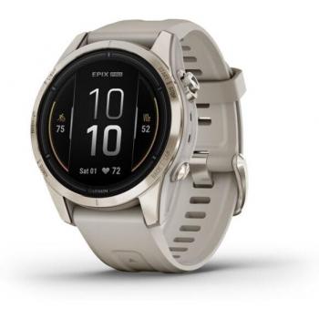 Garmin Epix Pro Gen 2 Sapphire GPS Smartwatch - 42mm Soft Gold with Light Sand Band