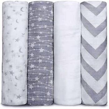 Muslin Swaddle Blankets Neutral Receiving Blanket for Boys and Girls by Comfy Cubs