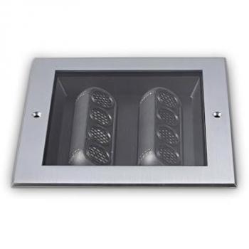 Luz LED Empotrable Cuadrada para Exteriores Taurus de Acero, 1300Lm, 3000K, IP67 - Ideal Lux