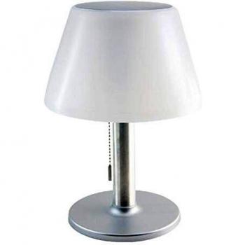 Lámpara de mesa solar LED dimmable LENNY H28cm en aluminio plateado