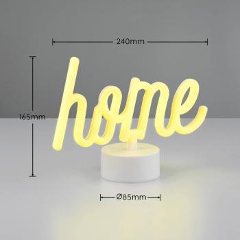 Lámpara de mesa LED Casa amarilla 24 cm plástico