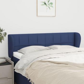 Cabecero de Tela Azul con Orejas 147x23x78/88 cm