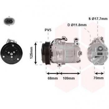 Compresor de aire acondicionado VAN WEZEL 3700K475