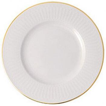 Plato de postre Château Septfontaines Villeroy & Boch con borde dorado y relieve único - Diámetro 22,5 cm