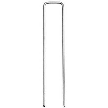 Sekey Paquete de 50 Clavijas de Seguridad para jardín de Acero Multiusos en Forma de U de 15cm, Ideal para asegurar Tela de maleza, Tela de Paisaje, Redes, escota y vellón