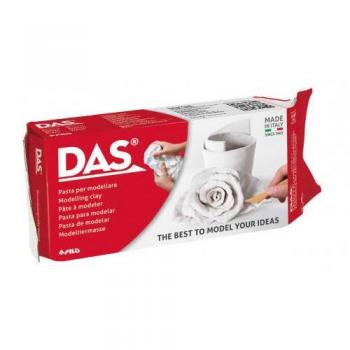 DAS Pasta para Modelar, Color Blanco, Seca al Aire, No Requiere Cocción, 500 gr (387000)