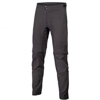Pantalones largos desmontables Endura GV500 para hombre, color negro intenso, sin badana, talla M