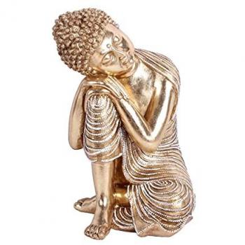 Figura de Buda Sentado Dorado de Resina 33x19x22cm - Signes Grimalt