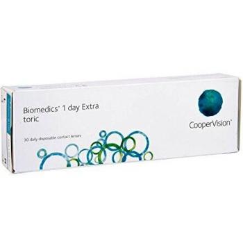 Biomedics 1-Day Extra Toric Lentes de contacto tóricas diarias, R 8.7, D 14.5, -2 dioptría, cilindro -1.75, eje 180-30 lentillas