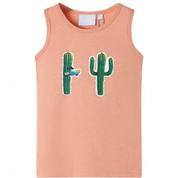 Camiseta de tirantes infantil naranja claro 92