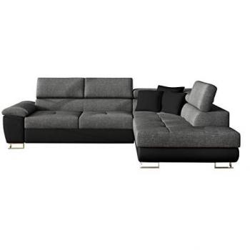 Sofá rinconero Comfivo 167 con función de descanso y caja de ropa de cama, 270 x 71 x 202 cm