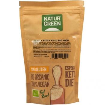 Naturgreen Mezcla Pizza Keto Bio 400g - Harina de Coco y Almendra, Psyllium, Rico en Fibra