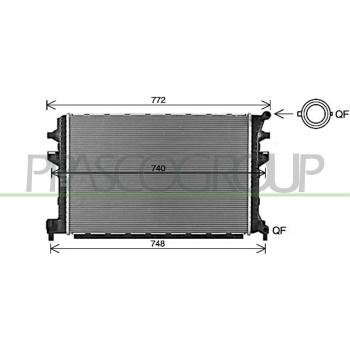 Radiador de refrigeración del motor PRASCO AD324R006