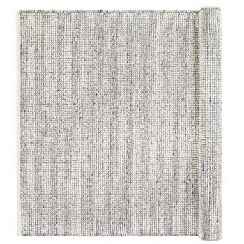 broste Copenhagen Alfombra Dave gris y marfil, 140 x 200 cm, 90% lana y 10% viscosa