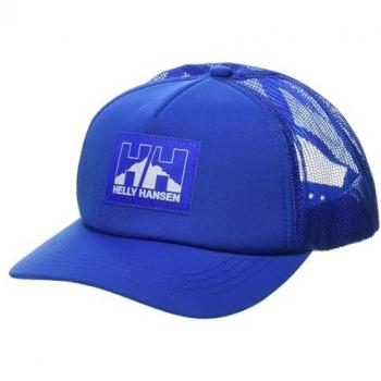 Gorra Helly Hansen HH Trucker Cap, color azul cobalto, modelo 543 Cobalto 2.0, talla única unisex adulto
