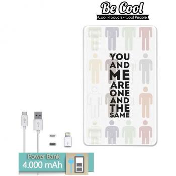 Becool® - Batería Externa Power Bank 4000 mah + Gratis 1 cable USB-MicroUsb
