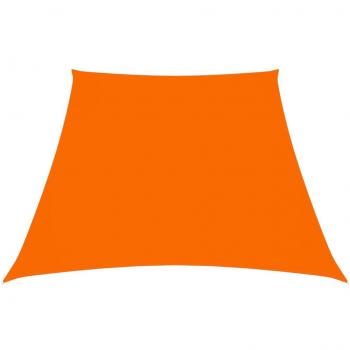 Toldo de vela trapezoidal de tela oxford naranja 3/4x2 m