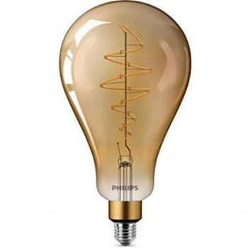 Philips 8718696803493 Bombilla LED de filamento Efecto Vintage, Casquillo Gordo E27, 6.5 W equivalentes
