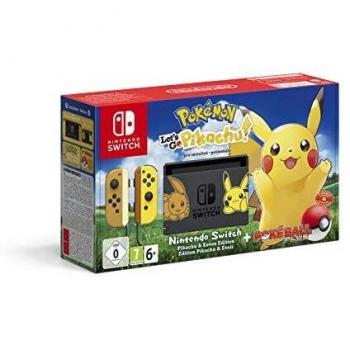 Nintendo Switch Pokémon: Consola + Let's Go Pikachu + Poké Ball Plus