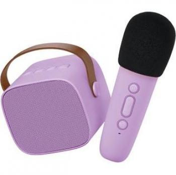 Altavoz Lalarma con Micrófono Inalámbrico y Karaoke Color Lila