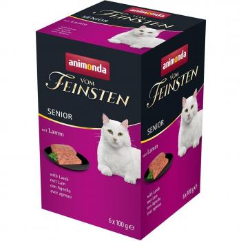 Animonda vom Feinsten Senior para Gatos Mayores - Pack de 6 x 100 g - Sabor Cordero