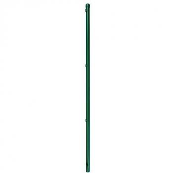 Poste de cercado galvanizado verde 34x1150 mm para malla, altura ajustable de 80 a 200 cm, apto para cimentar o usar con bases