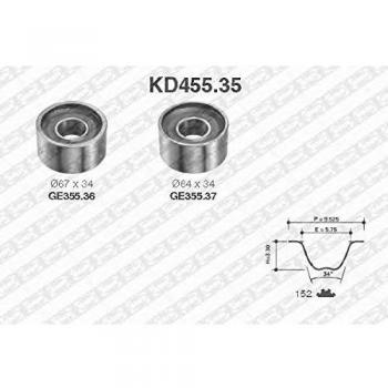 Kit de poleas SNR con correa de distribución KD455.35