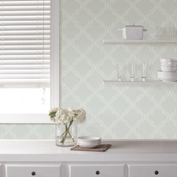 Nuwallpaper grey quatrefoil peel and stick wallpaper vinyl